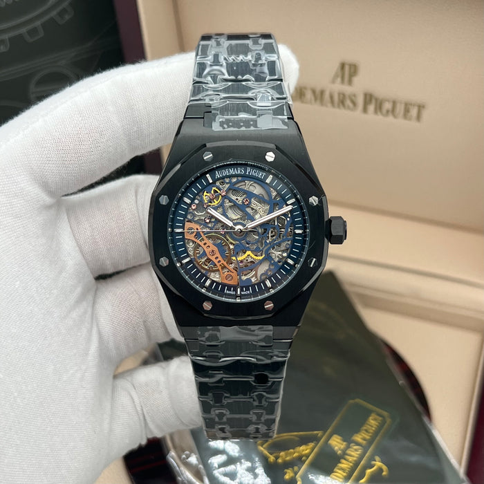Audemars Piguet Royal Oak Double Balance Wheel Openworked – Black Ceramic with Blue Movement Accents