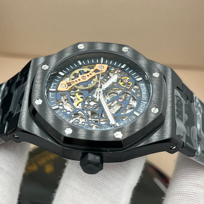 Audemars Piguet Royal Oak Double Balance Wheel Openworked – Black Ceramic with Blue Movement Accents
