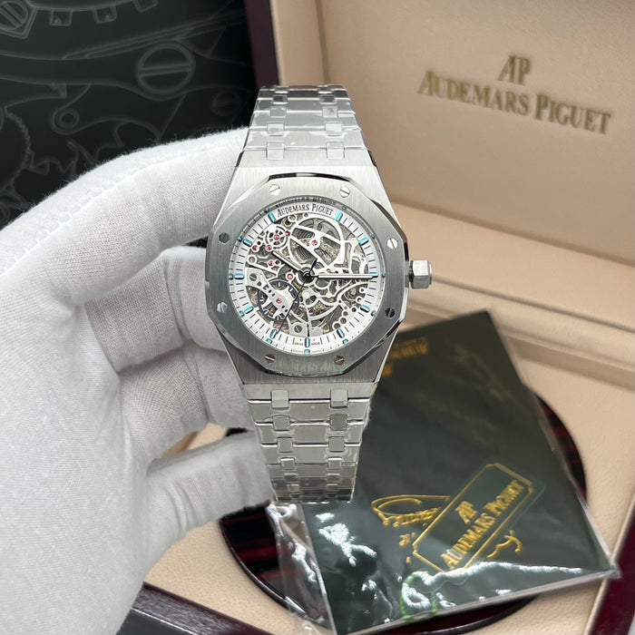 Audemars Piguet Royal Oak Double Balance Wheel Openworked – Stainless Steel with Light Blue Accents