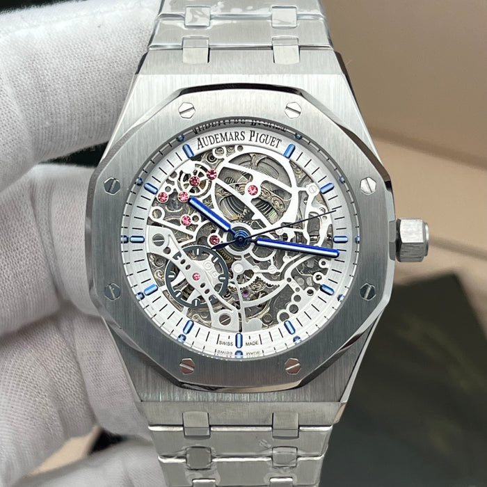Audemars Piguet Royal Oak Double Balance Wheel Openworked – Stainless Steel with Royal Blue Accents
