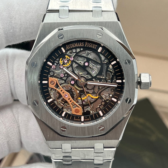 Audemars Piguet Royal Oak Double Balance Wheel Openworked – Stainless Steel with Pink Gold Accents