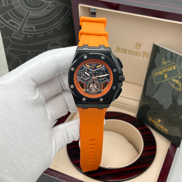 Audemars Piguet Royal Oak Offshore Tourbillon Chronograph – Black Ceramic & Orange Accents