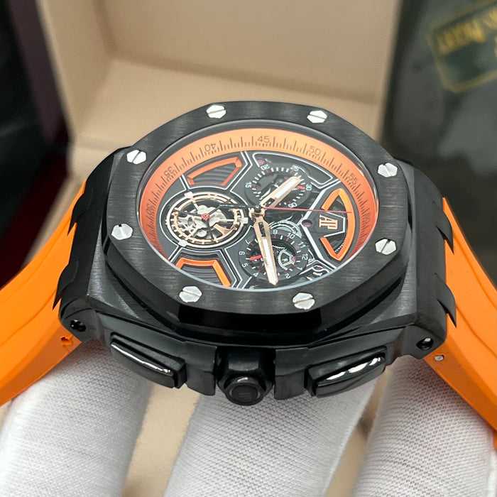Audemars Piguet Royal Oak Offshore Tourbillon Chronograph – Black Ceramic & Orange Accents