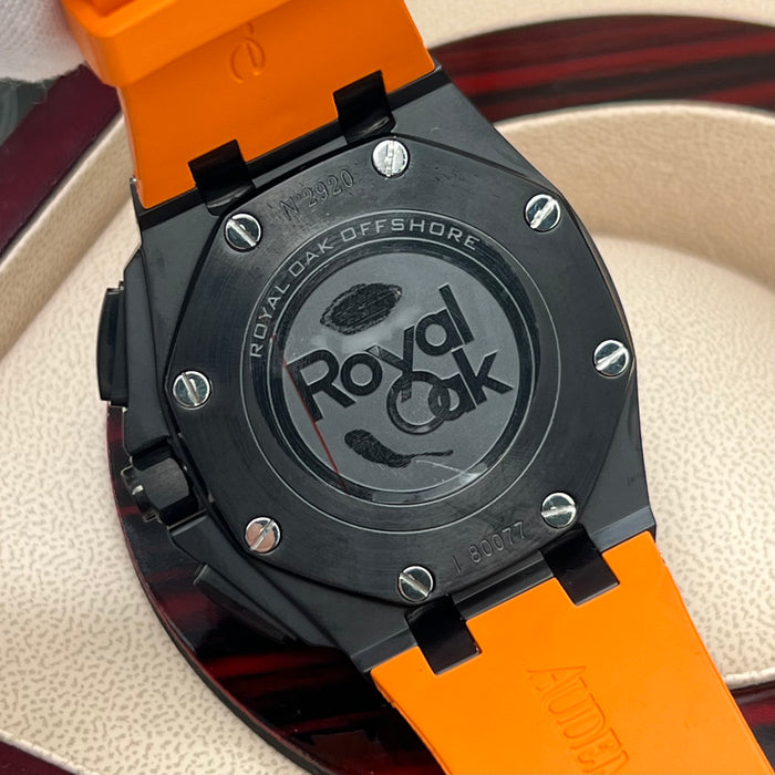 Audemars Piguet Royal Oak Offshore Tourbillon Chronograph – Black Ceramic & Orange Accents