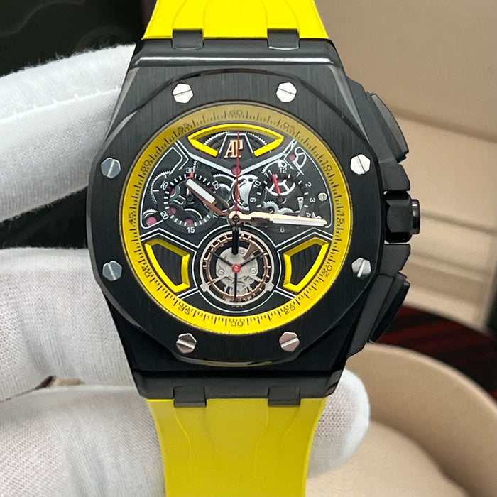 Audemars Piguet Royal Oak Offshore Tourbillon Chronograph – Black Ceramic & Bumblebee Yellow