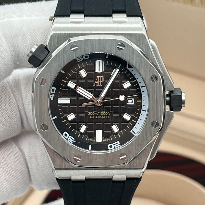 Audemars Piguet Royal Oak Offshore Diver – Stainless Steel with Black "Méga Tapisserie" Dial