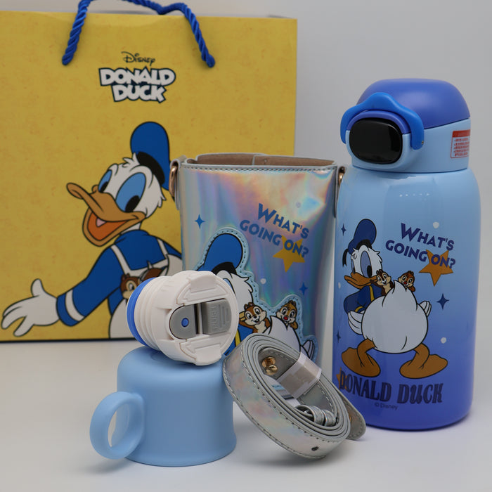 Disney Water Bottle With Timer Stainless Steel. cover .cup. Strap 620mL