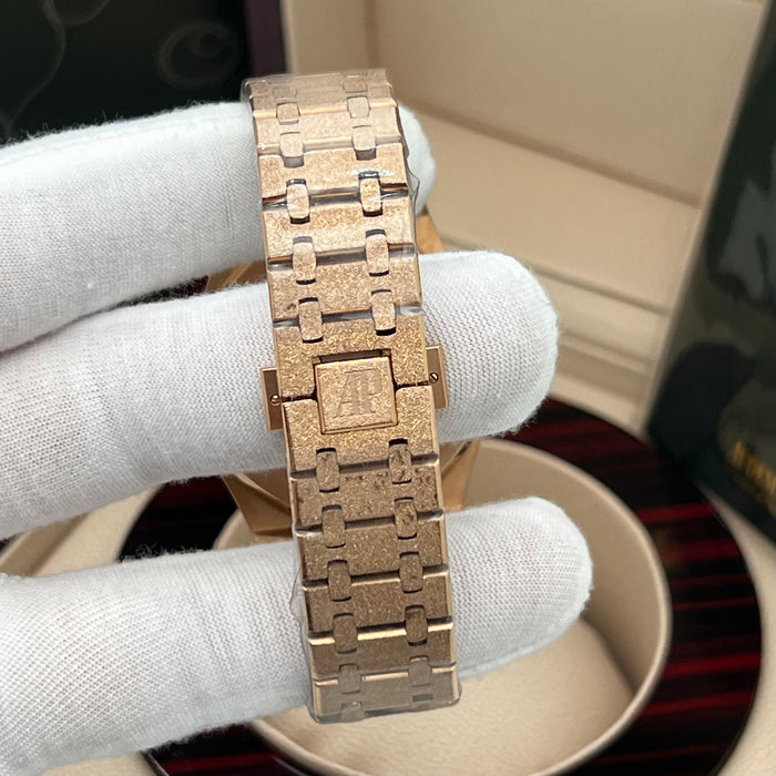 Audemars Piguet Royal Oak Frosted Chronograph Arabic Dial – Rose Gold Edition