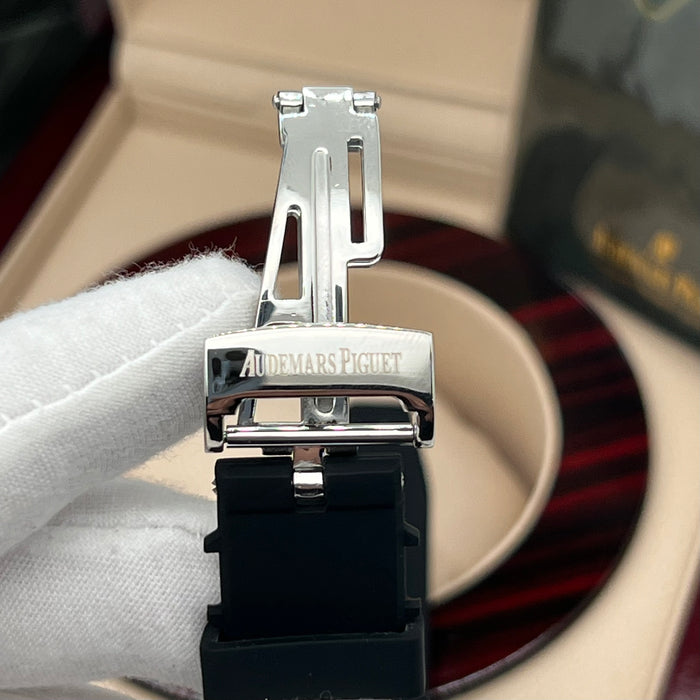 Audemars Piguet Royal Oak Black Dial - Black Rubber Strap
