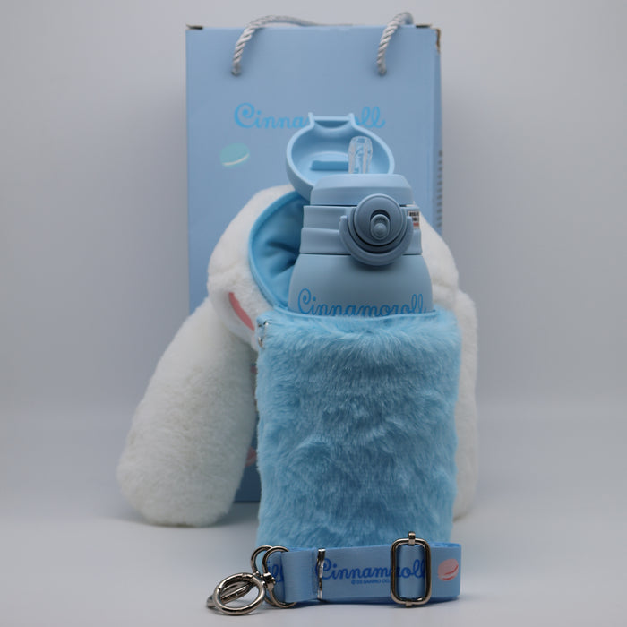 Cartoon Kuromi Vacuum Bottle 600ml stainless steel+pp