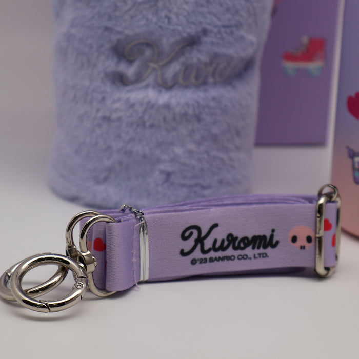 Cartoon Kuromi Vacuum Bottle 600ml stainless steel+pp