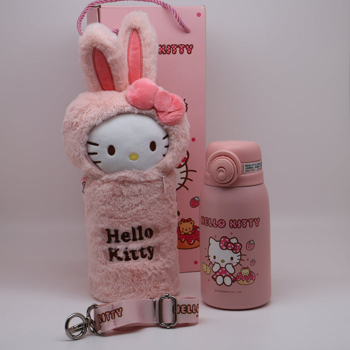 Cartoon Kuromi Vacuum Bottle 600ml stainless steel+pp