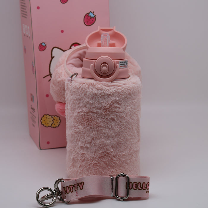 Cartoon Kuromi Vacuum Bottle 600ml stainless steel+pp