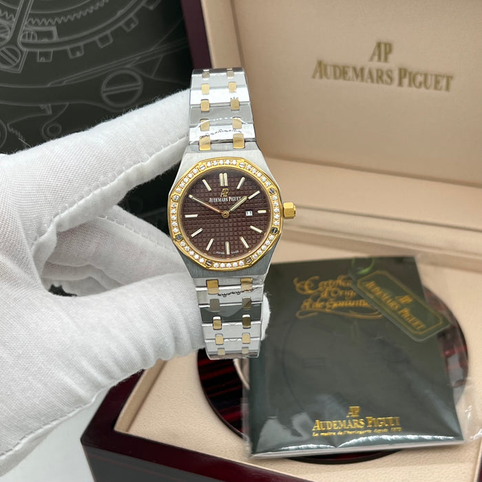 AUDEMARS PIGUET ROYAL OAK SELFWINDING TWO-TONE 33MM | CHOCOLATE BROWN DIAL
