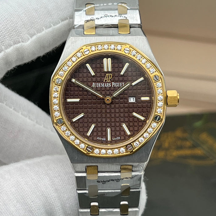 AUDEMARS PIGUET ROYAL OAK SELFWINDING TWO-TONE 33MM | CHOCOLATE BROWN DIAL