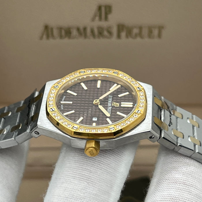AUDEMARS PIGUET ROYAL OAK SELFWINDING TWO-TONE 33MM | CHOCOLATE BROWN DIAL