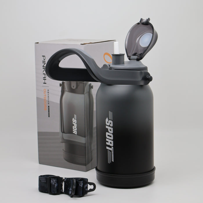 Pinkah Stainless Steel Sport Vaccum Bottle With Straw 1600mL
