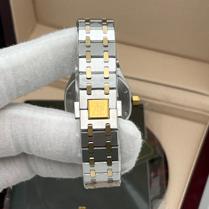 Audemars Piguet Royal Oak Quartz 33mm Two-Tone Diamond Bezel with Blue Dial
