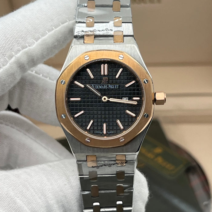 Audemars Piguet Royal Oak Quartz 33mm Two-Tone Rose Gold with Black Dial