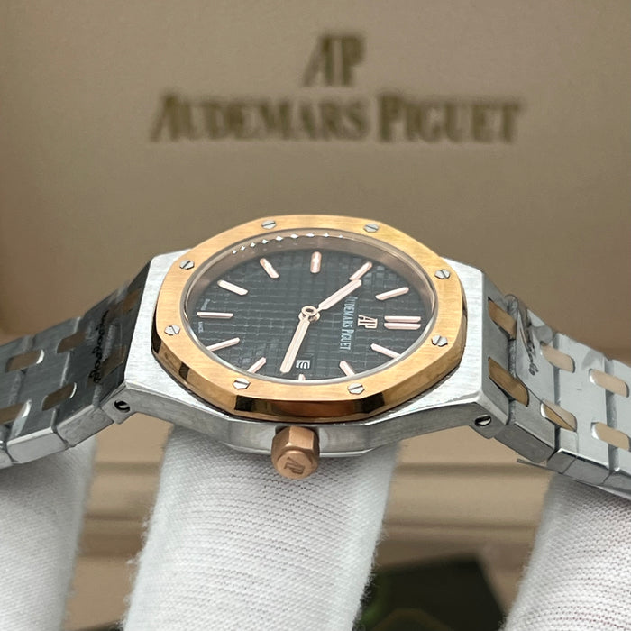 Audemars Piguet Royal Oak Quartz 33mm Two-Tone Rose Gold with Black Dial