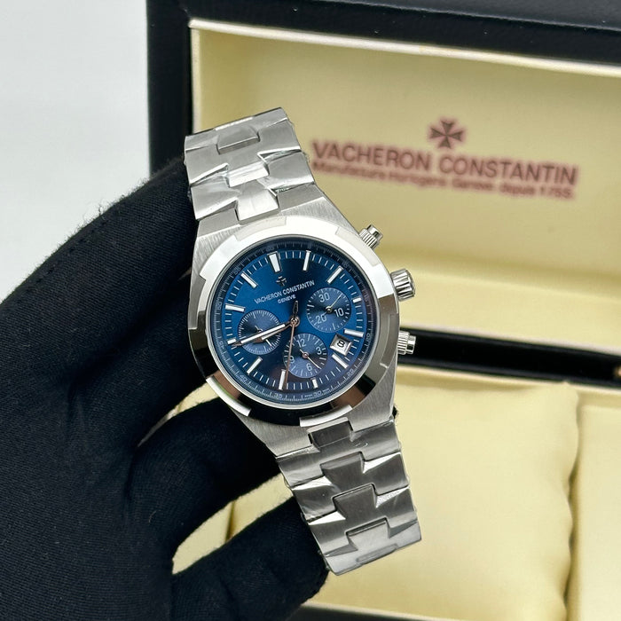 Vacheron Constantin Overseas Automatic Chrono Silver Blue Dial