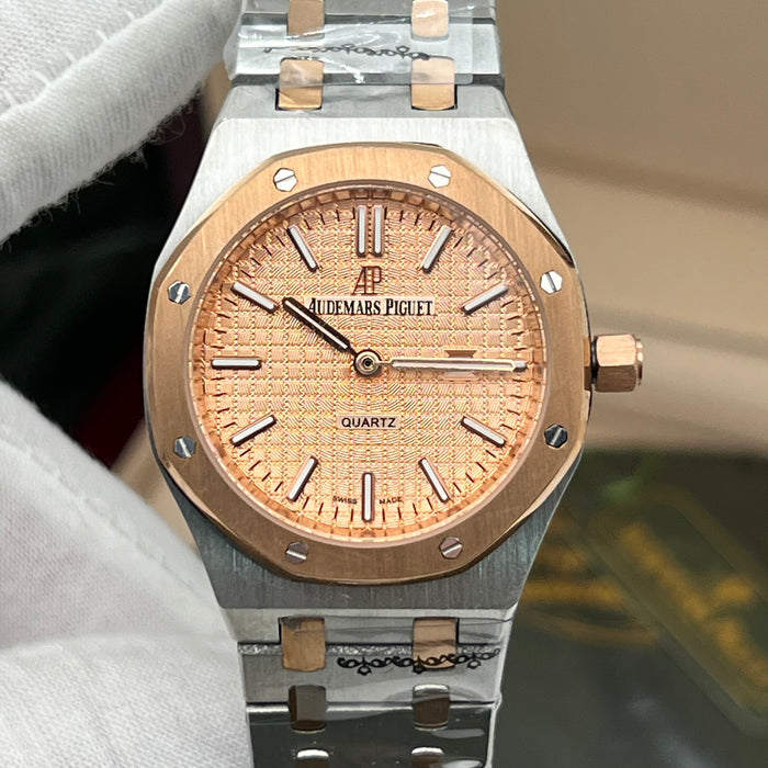 Audemars Piguet Royal Oak Quartz 33mm Two-Tone Rose Gold with Salmon Dial