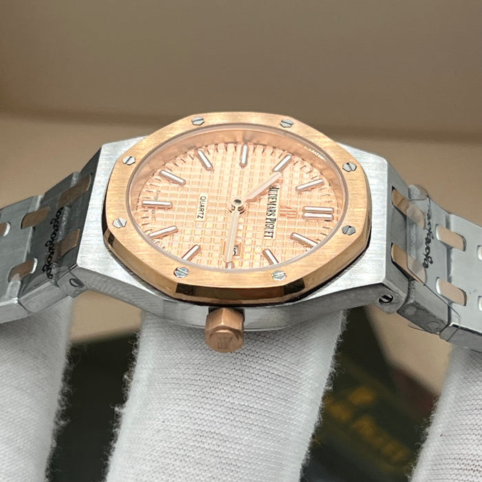 Audemars Piguet Royal Oak Quartz 33mm Two-Tone Rose Gold with Salmon Dial