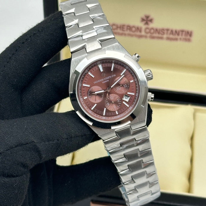 Vacheron Constantin Overseas Automatic Chrono Silver Brown Dial