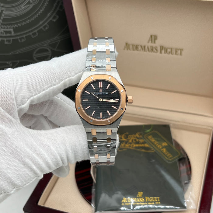 Audemars Piguet Royal Oak Quartz 33mm Two-Tone Rose Gold with Grey Dial