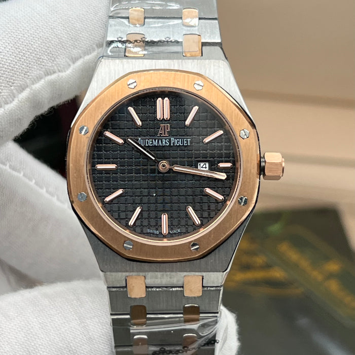 Audemars Piguet Royal Oak Quartz 33mm Two-Tone Rose Gold with Grey Dial