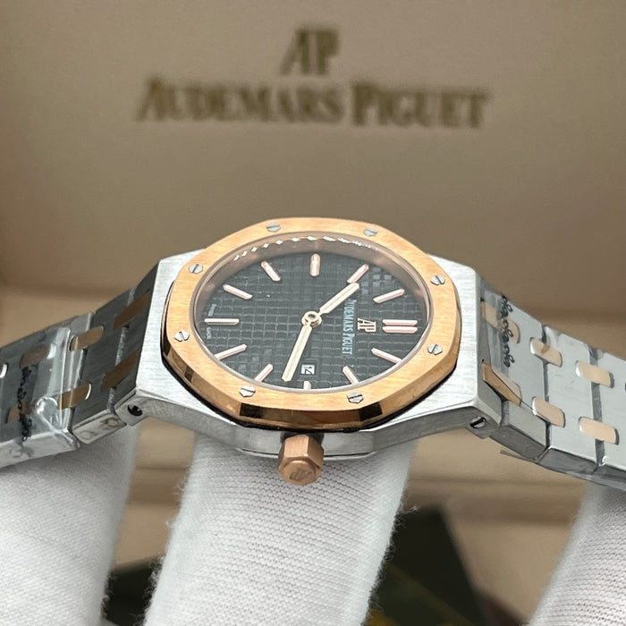 Audemars Piguet Royal Oak Quartz 33mm Two-Tone Rose Gold with Grey Dial