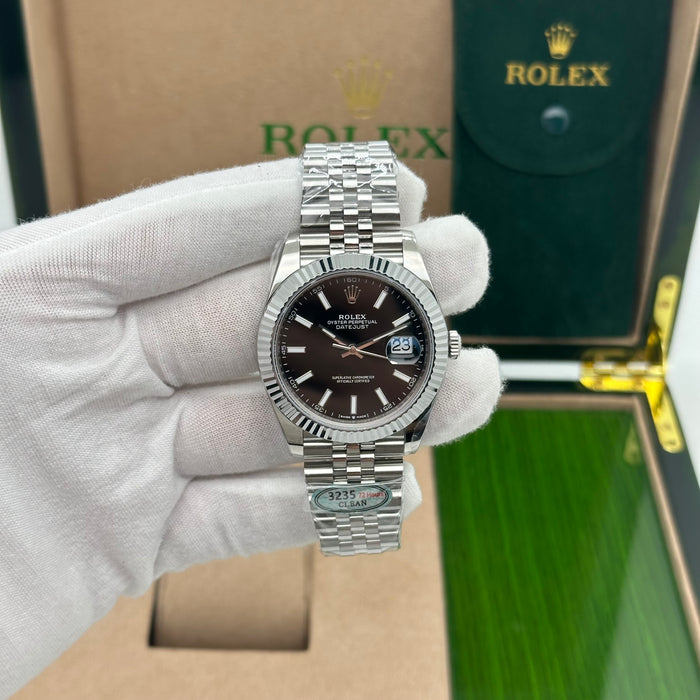 Rolex Datejust 41MM NEW 2023 Black Stick Dial Jubilee Bracelet