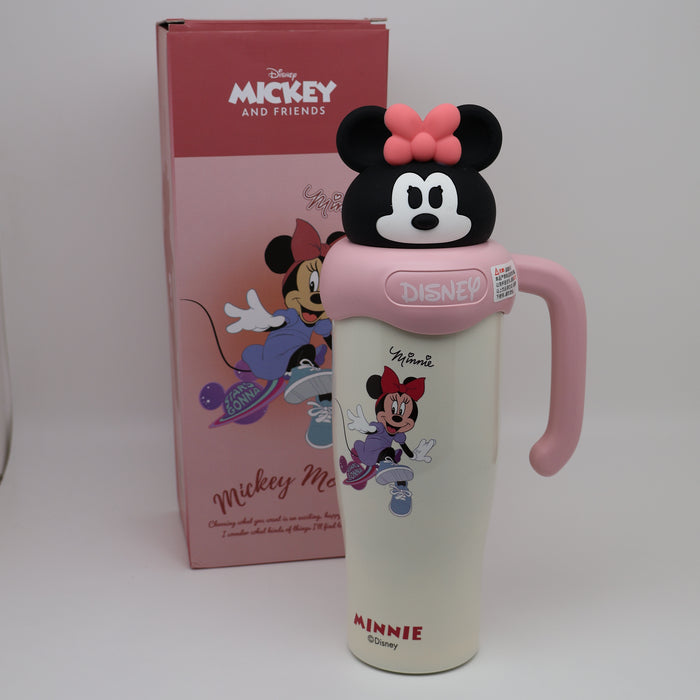 Cute Cartoon Character Stainless Steel Tumbler – Insulated Water Bottle with Handle