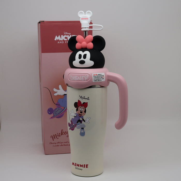 Cute Cartoon Character Stainless Steel Tumbler – Insulated Water Bottle with Handle