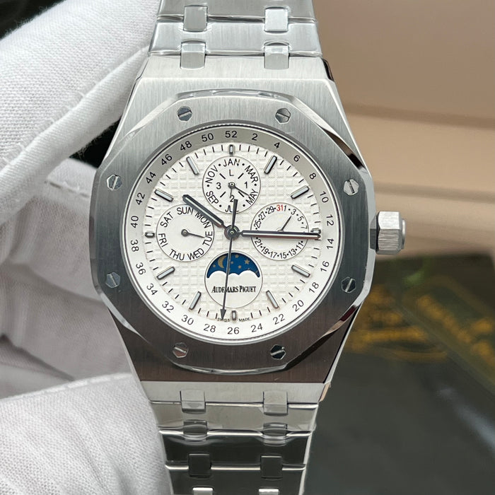 Audemars Piguet Royal Oak Perpetual Calendar 41mm Steel White Dial