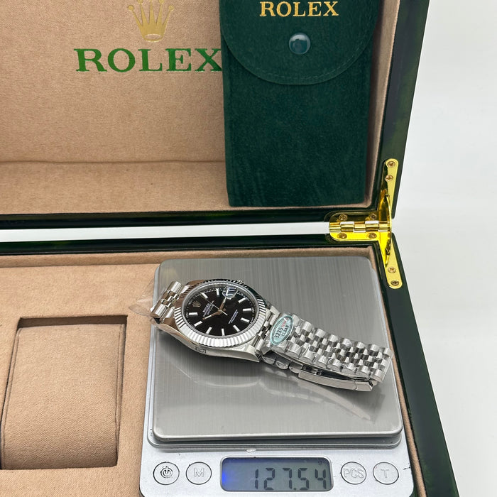 Rolex Datejust 41MM NEW 2023 Black Stick Dial Jubilee Bracelet