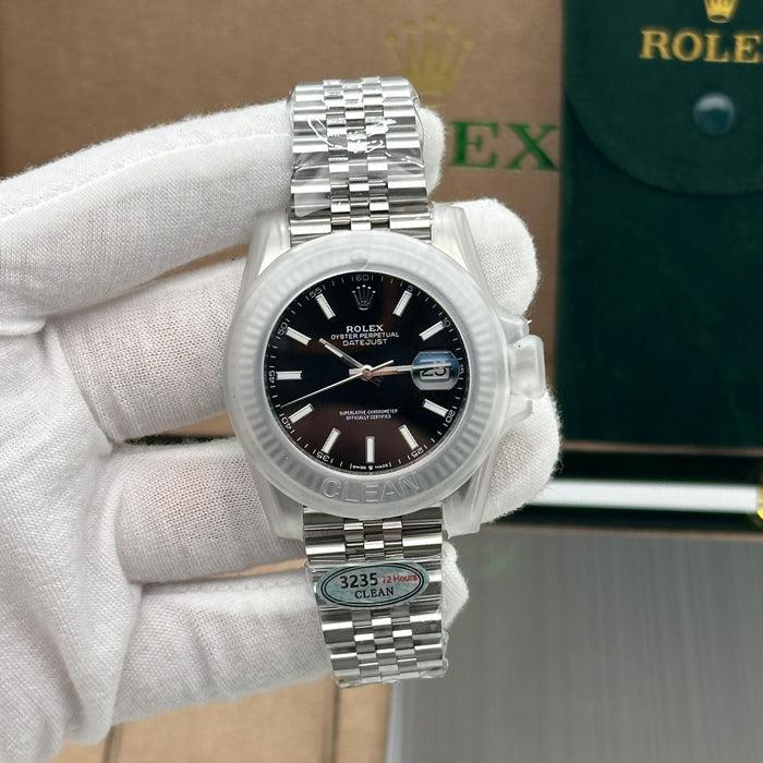 Rolex Datejust 41MM NEW 2023 Black Stick Dial Jubilee Bracelet
