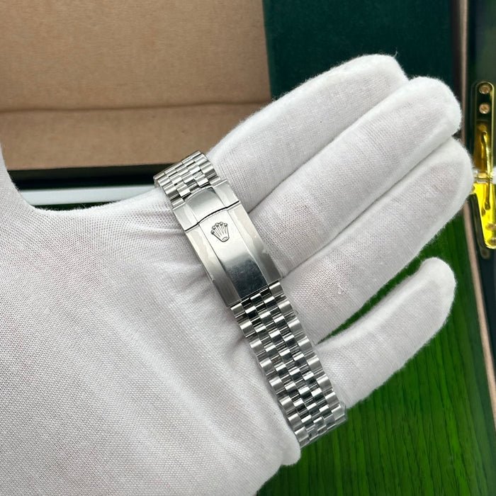 Rolex Datejust 41mm Slate Grey Dial Green Roman Numerals