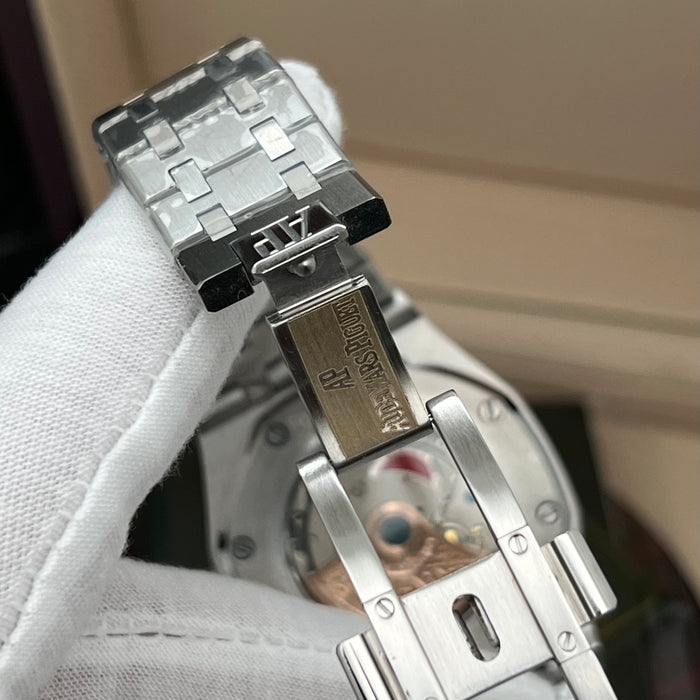 Audemars Piguet Royal Oak Perpetual Calendar Openworked 41mm Steel Green Accents