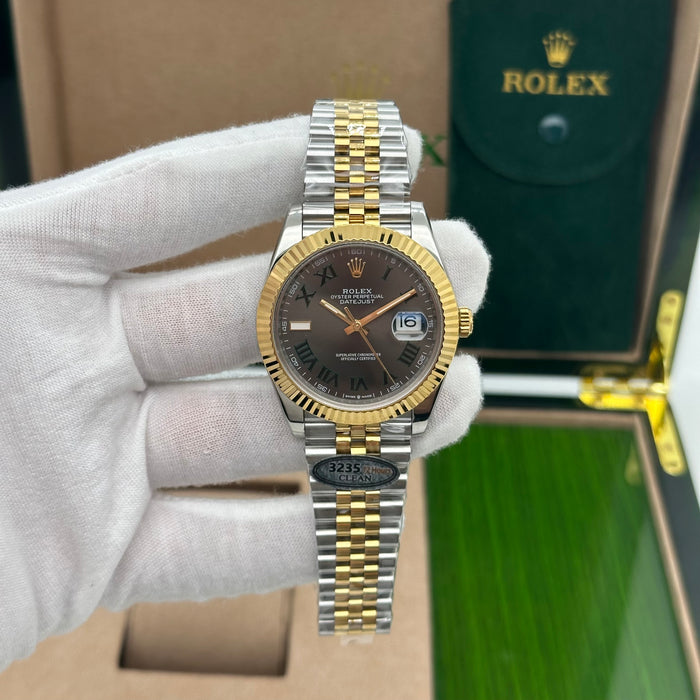 Rolex Datejust 41mm – Two-Tone Steel & Yellow Gold Jubilee Bracelet – Roman Dial