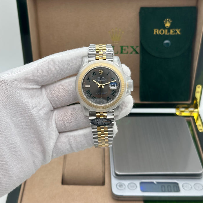 Rolex Datejust 41mm – Two-Tone Steel & Yellow Gold Jubilee Bracelet – Roman Dial