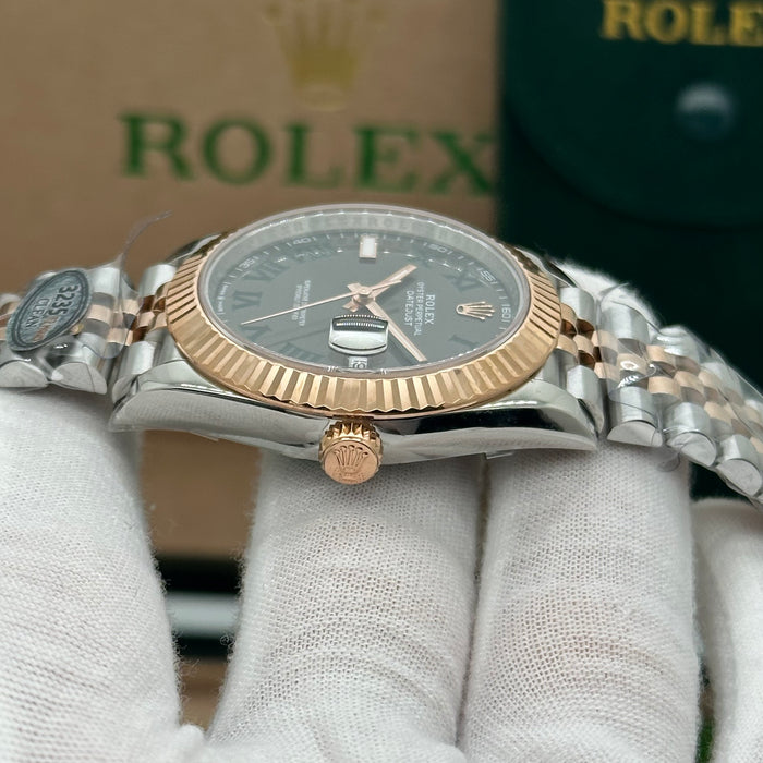 Rolex Datejust 41MM Wimbledon Dial – Slate Grey with Green Roman Numerals