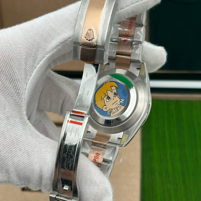 Rolex Datejust 41 – Oystersteel & Everose Gold – Slate Dial with Green Roman Numerals