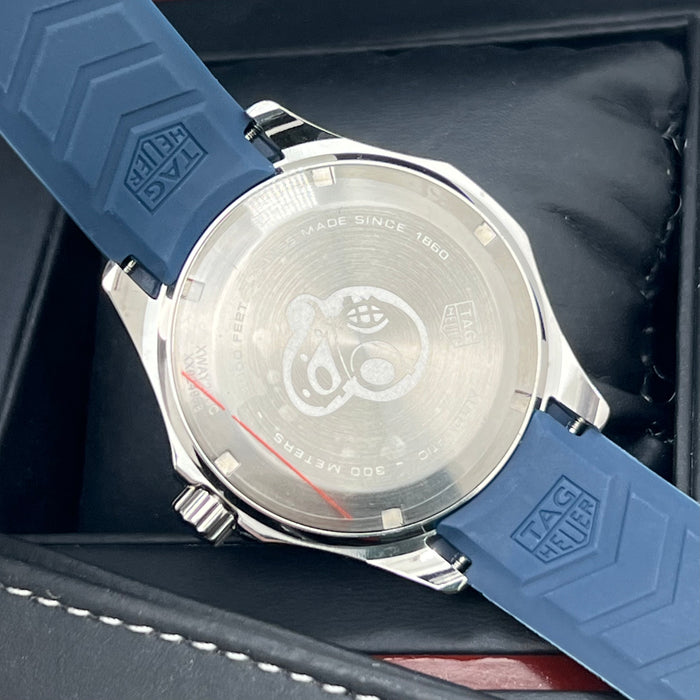 TAG Heuer Aquaracer Quartz 43mm Blue Dial - Blue Rubber Strap