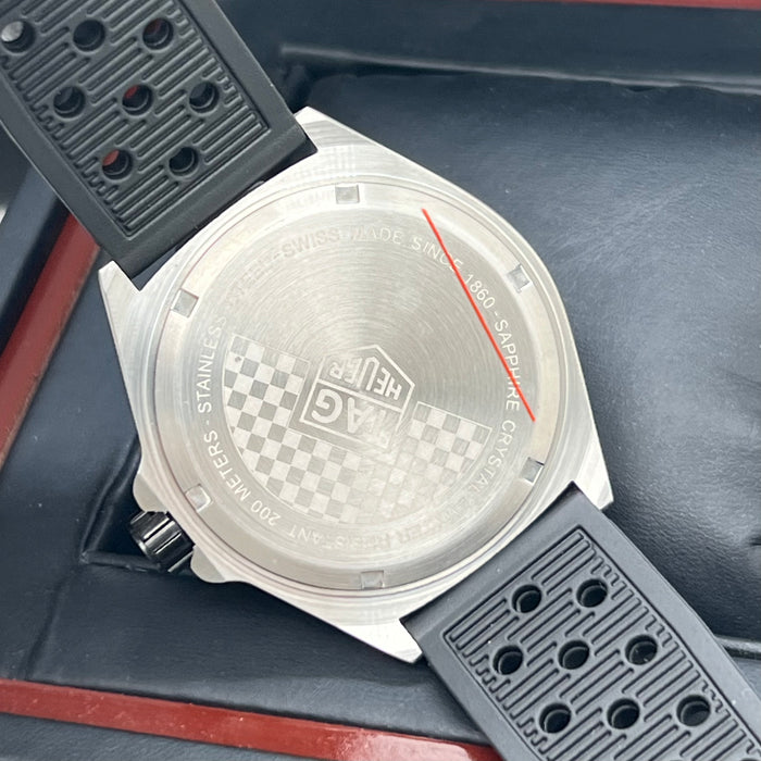 TAG Heuer Formula 1 Quartz 41mm Black Dial - Black Perforated Rubber Strap