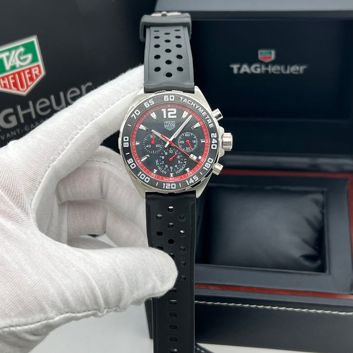 TAG Heuer Formula 1 Quartz Chronograph 43mm - Black Rubber Strap