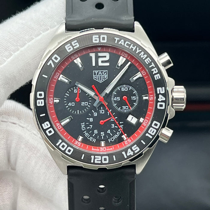 TAG Heuer Formula 1 Quartz Chronograph 43mm - Black Rubber Strap