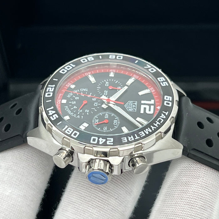 TAG Heuer Formula 1 Quartz Chronograph 43mm - Black Rubber Strap