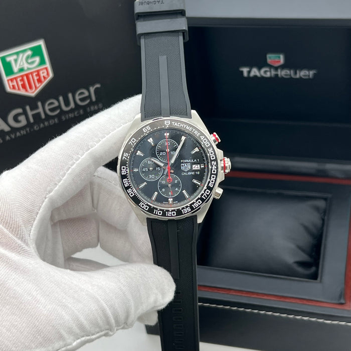 TAG Heuer Formula 1 Quartz Chronograph 43mm - Black Rubber Strap