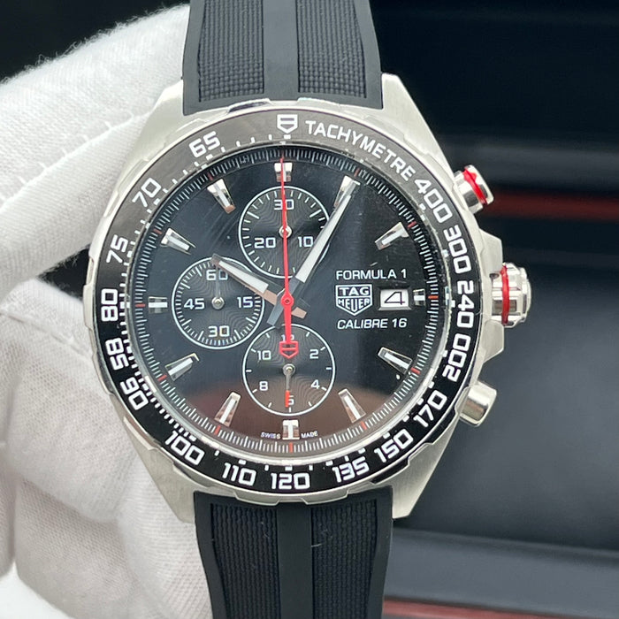 TAG Heuer Formula 1 Quartz Chronograph 43mm - Black Rubber Strap